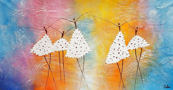 Modern Painting, Abstract Canvas Painting, Acrylic Canvas Painting, Ballet Dancer Painting, Wall Art Painting, Bedroom Canvas Paintings-ArtWorkCrafts.com