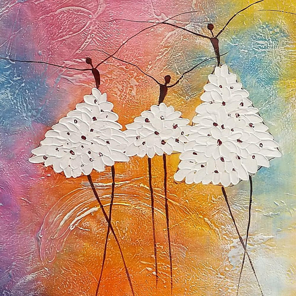Modern Painting, Abstract Canvas Painting, Acrylic Canvas Painting, Ballet Dancer Painting, Wall Art Painting, Bedroom Canvas Paintings-ArtWorkCrafts.com