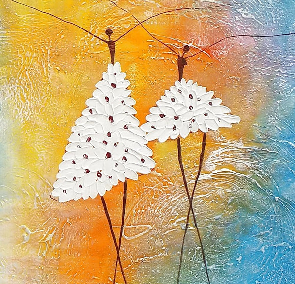 Modern Painting, Abstract Canvas Painting, Acrylic Canvas Painting, Ballet Dancer Painting, Wall Art Painting, Bedroom Canvas Paintings-ArtWorkCrafts.com