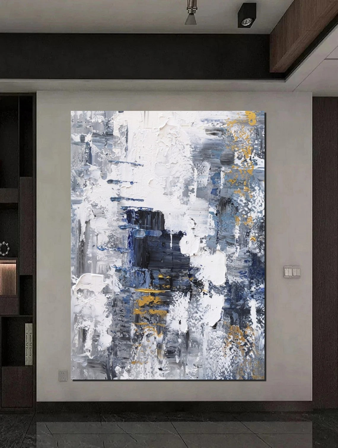 Living Room Abstract Wall Art Ideas, Large Acrylic Canvas Paintings, Large Wall Art Ideas, Impasto Painting, Simple Modern Abstract Painting-ArtWorkCrafts.com