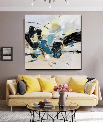 Bedroom Abstract Paintings, Simple Modern Paintings, Abstract Contemporary Art, Large Painting for Sale, Hand Painted Canvas Art-ArtWorkCrafts.com