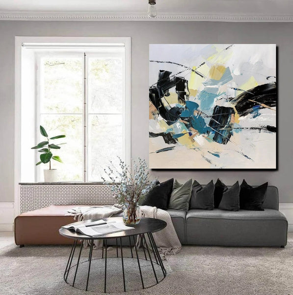 Bedroom Abstract Paintings, Simple Modern Paintings, Abstract Contemporary Art, Large Painting for Sale, Hand Painted Canvas Art-ArtWorkCrafts.com