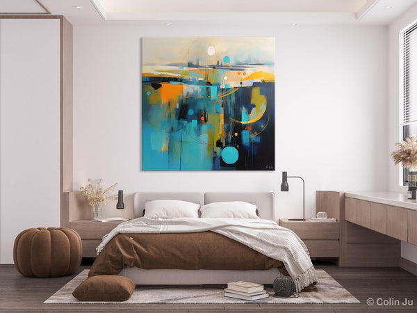 Extra Large Abstract Painting for Living Room, Acrylic Canvas Paintings, Original Modern Wall Art, Oversized Contemporary Acrylic Paintings-ArtWorkCrafts.com
