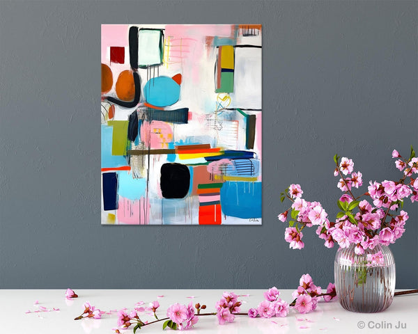 Original Acrylic Wall Art, Oversized Contemporary Acrylic Paintings, Abstract Canvas Paintings, Extra Large Canvas Painting for Living Room-ArtWorkCrafts.com