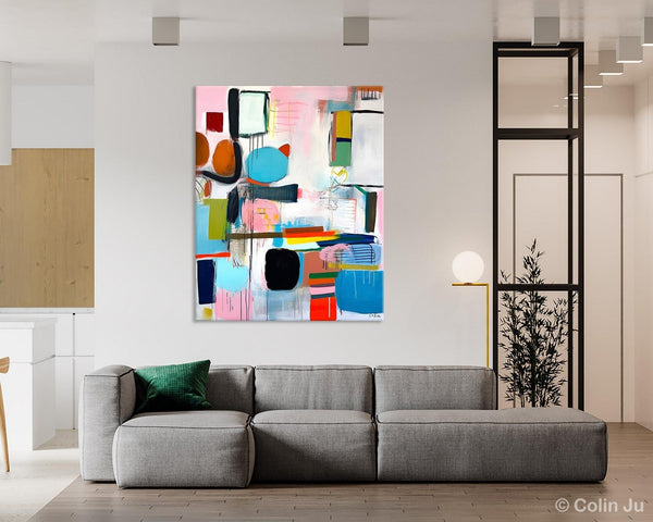 Original Acrylic Wall Art, Oversized Contemporary Acrylic Paintings, Abstract Canvas Paintings, Extra Large Canvas Painting for Living Room-ArtWorkCrafts.com