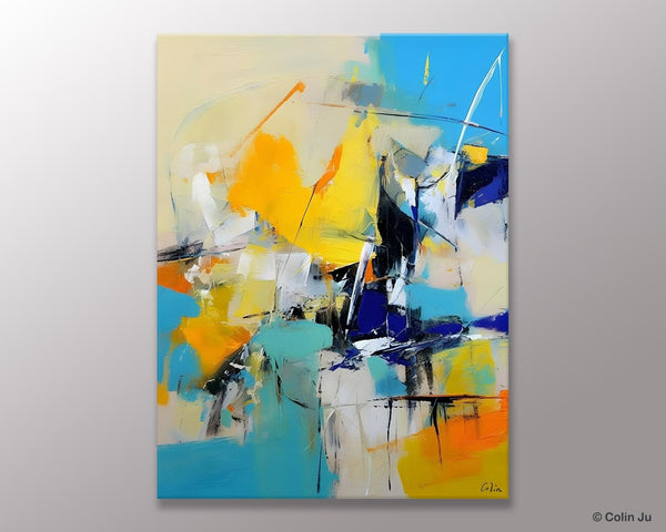 Original Canvas Wall Art, Oversized Contemporary Acrylic Paintings, Modern Abstract Paintings, Extra Large Canvas Painting for Living Room-ArtWorkCrafts.com