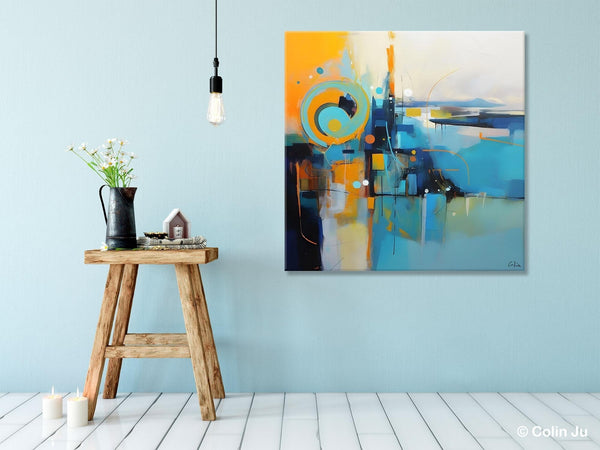Modern Acrylic Paintings, Large Abstract Painting for Bedroom, Original Modern Wall Art Paintings, Oversized Contemporary Canvas Paintings-ArtWorkCrafts.com
