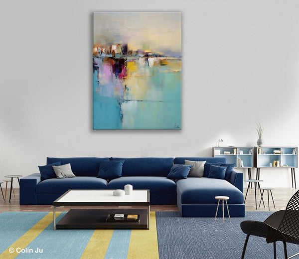 Oversized Contemporary Acrylic Paintings, Modern Abstract Paintings, Extra Large Canvas Painting for Living Room, Original Canvas Wall Art-ArtWorkCrafts.com
