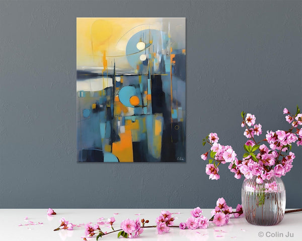 Extra Large Painting for Sale, Oversized Contemporary Acrylic Paintings, Extra Large Canvas Painting for Bedroom, Original Abstract Painting-ArtWorkCrafts.com