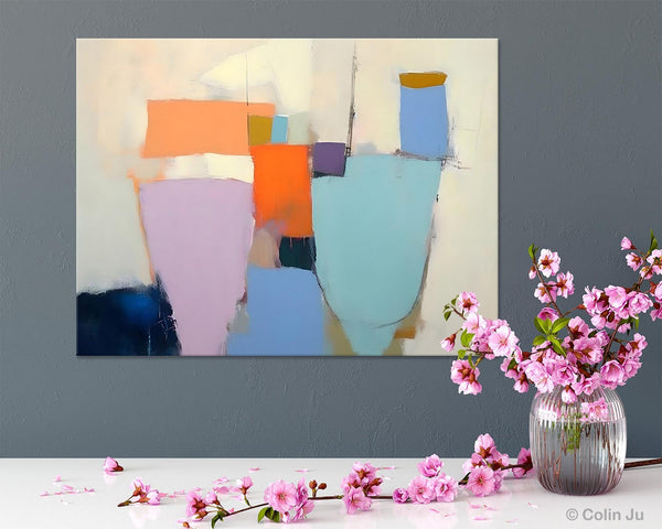 Simple Wall Painting Ideas for Living Room, Extra Large Painting on Canvas, Contemporary Acrylic Art, Original Abstract Wall Art Paintings-ArtWorkCrafts.com