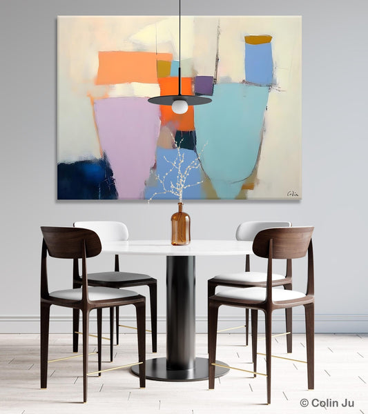 Simple Wall Painting Ideas for Living Room, Extra Large Painting on Canvas, Contemporary Acrylic Art, Original Abstract Wall Art Paintings-ArtWorkCrafts.com
