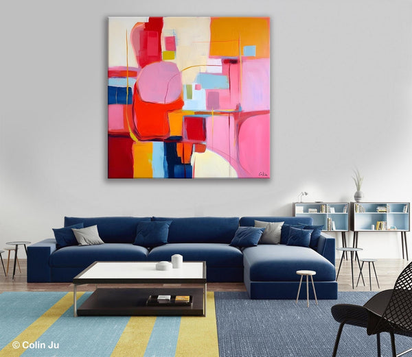 Ultra Modern Acrylic Paintings, Abstract Painting for Bedroom, Original Modern Wall Art Paintings, Oversized Contemporary Canvas Paintings-ArtWorkCrafts.com