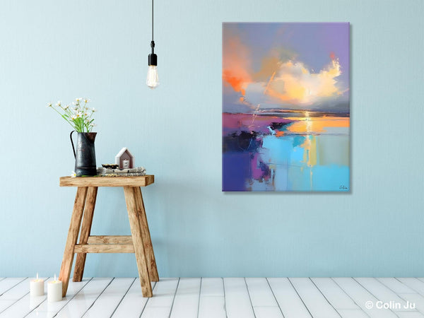 Original Landscape Paintings, Modern Paintings, Large Contemporary Wall Art, Acrylic Painting on Canvas, Extra Large Paintings for Bedroom-ArtWorkCrafts.com