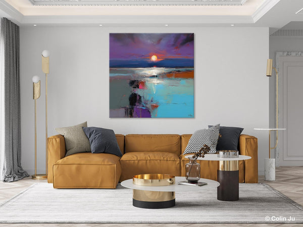 Original Canvas Wall Art Paintings, Modern Canvas Painting for Living Room, Acrylic Painting on Canvas, Landscape Abstract Paintings-ArtWorkCrafts.com