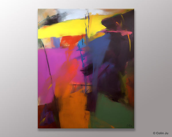 Extra Large Abstract Painting for Dining Room, Large Original Abstract Wall Art, Contemporary Acrylic Paintings, Abstract Painting on Canvas-ArtWorkCrafts.com