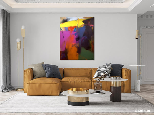 Extra Large Abstract Painting for Dining Room, Large Original Abstract Wall Art, Contemporary Acrylic Paintings, Abstract Painting on Canvas-ArtWorkCrafts.com