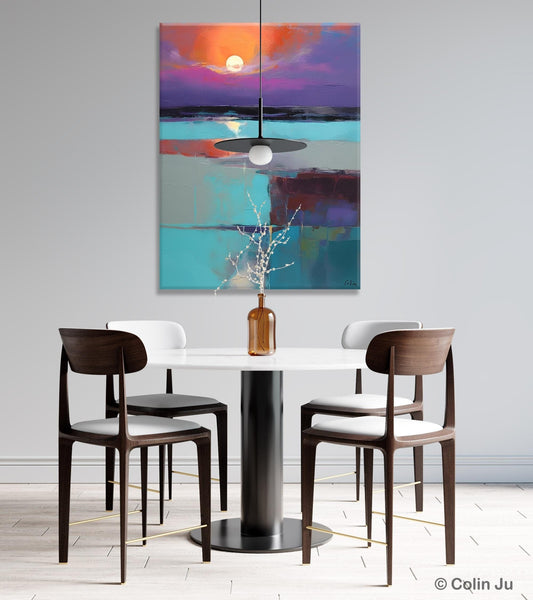 Extra Large Painting on Canvas, Oversized Contemporary Acrylic Painting, Extra Large Canvas Painting for Bedroom, Original Abstract Painting-ArtWorkCrafts.com