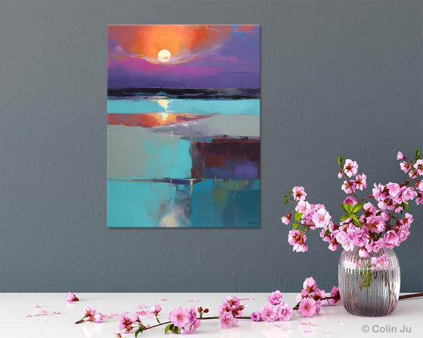 Extra Large Painting on Canvas, Oversized Contemporary Acrylic Painting, Extra Large Canvas Painting for Bedroom, Original Abstract Painting-ArtWorkCrafts.com