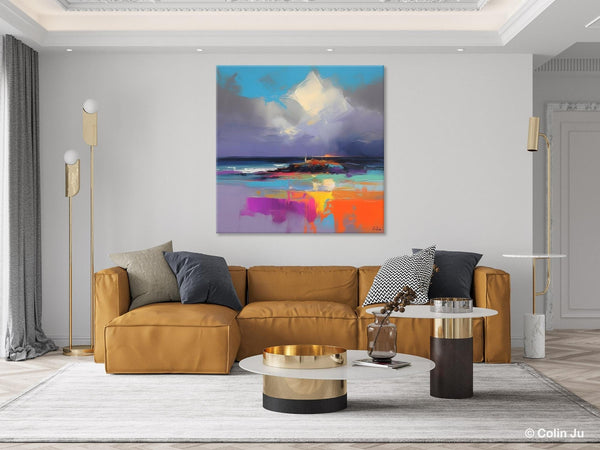 Landscape Canvas Paintings, Modern Canvas Wall Art Paintings, Original Canvas Painting for Living Room, Acrylic Painting on Canvas-ArtWorkCrafts.com
