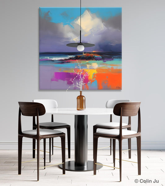 Landscape Canvas Paintings, Modern Canvas Wall Art Paintings, Original Canvas Painting for Living Room, Acrylic Painting on Canvas-ArtWorkCrafts.com