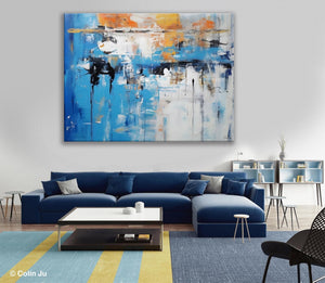 Oversized Canvas Paintings, Original Abstract Art, Modern Wall Art Ideas for Living Room, Palette Knife Painting, Contemporary Acrylic Art-ArtWorkCrafts.com