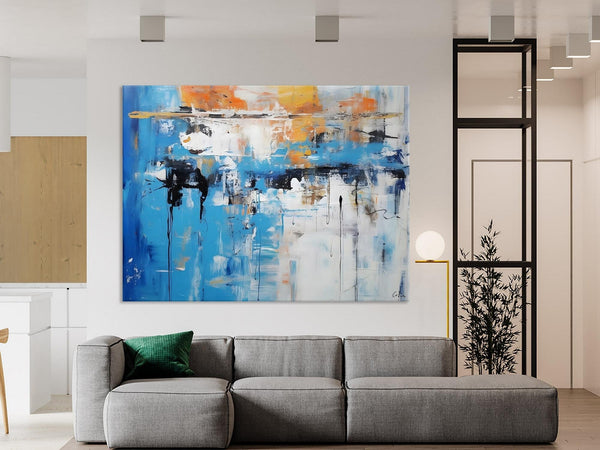 Oversized Canvas Paintings, Original Abstract Art, Modern Wall Art Ideas for Living Room, Palette Knife Painting, Contemporary Acrylic Art-ArtWorkCrafts.com