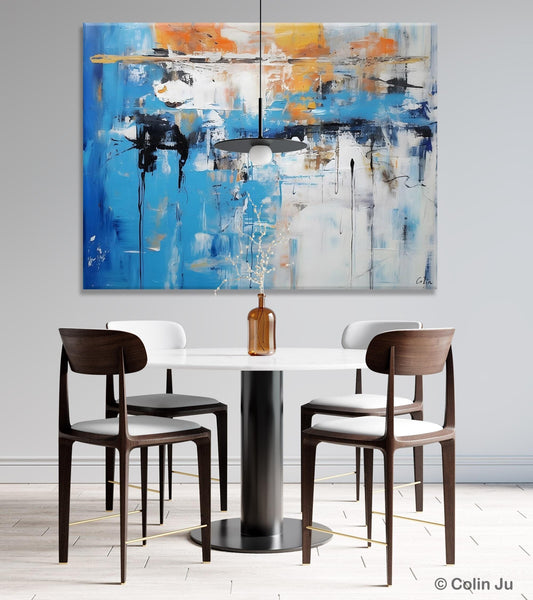 Oversized Canvas Paintings, Original Abstract Art, Modern Wall Art Ideas for Living Room, Palette Knife Painting, Contemporary Acrylic Art-ArtWorkCrafts.com