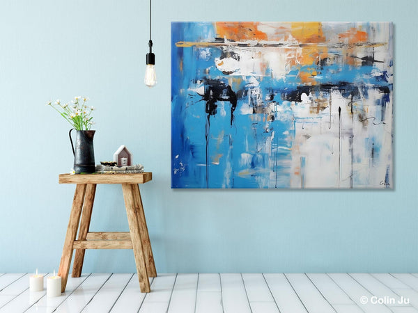 Oversized Canvas Paintings, Original Abstract Art, Modern Wall Art Ideas for Living Room, Palette Knife Painting, Contemporary Acrylic Art-ArtWorkCrafts.com