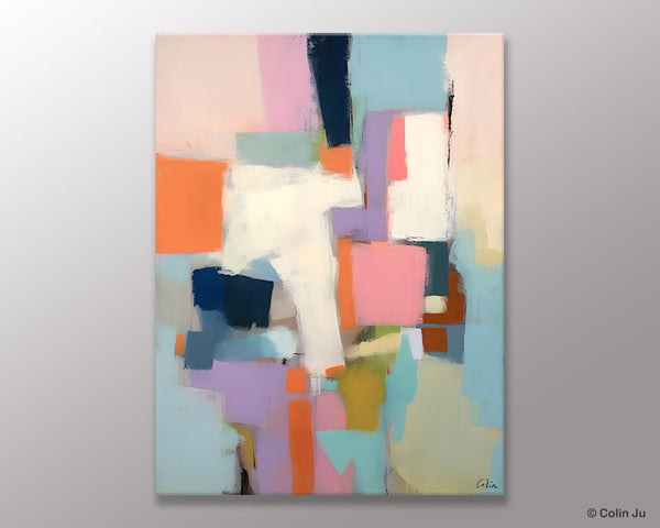 Extra Large Modern Wall Art, Acrylic Painting on Canvas, Contemporary Painting, Canvas Paintings for Dining Room, Original Abstract Painting-ArtWorkCrafts.com