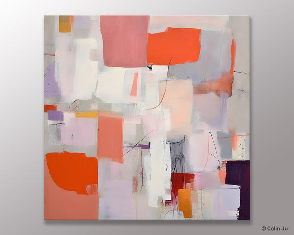 Modern Acrylic Artwork, Original Abstract Wall Art, Contemporary Canvas Art, Hand Painted Canvas Art, Large Abstract Painting for Bedroom-ArtWorkCrafts.com