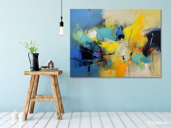 Hand Painted Canvas Art, Contemporary Acrylic Art, Oversized Canvas Paintings, Original Abstract Art, Huge Wall Art Ideas for Living Room-ArtWorkCrafts.com