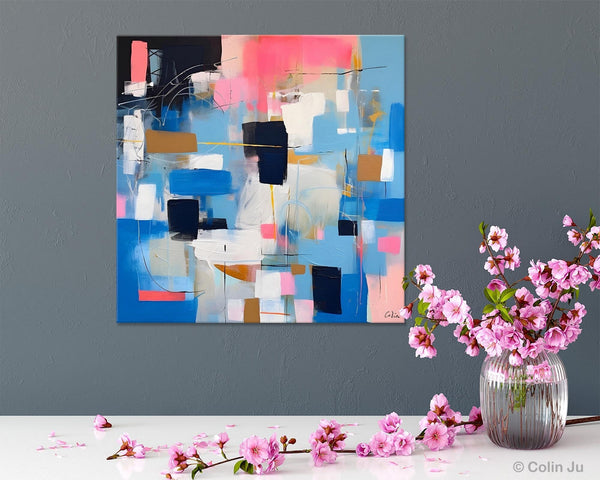Modern Canvas Paintings, Contemporary Canvas Art, Original Modern Wall Art, Modern Acrylic Artwork, Large Abstract Painting for Dining Room-ArtWorkCrafts.com