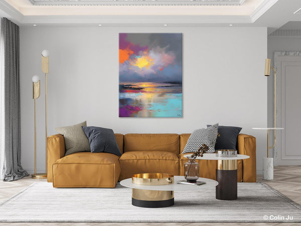 Landscape Painting on Canvas, Abstract Paintings for Bedroom, Contemporary Wall Art Paintings, Extra Large Original Art, Buy Wall Art Online-ArtWorkCrafts.com