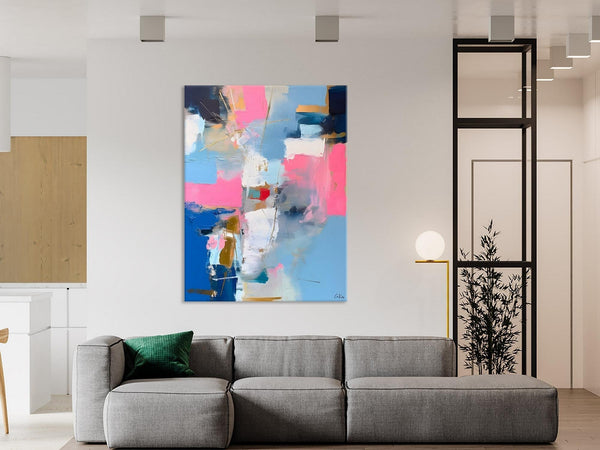 Large Art Painting for Living Room, Original Canvas Art, Contemporary Acrylic Painting on Canvas, Oversized Modern Abstract Wall Paintings-ArtWorkCrafts.com