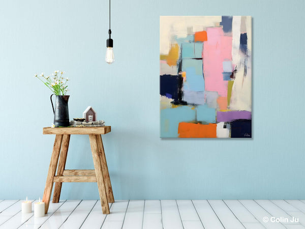 Original Canvas Art, Contemporary Acrylic Painting on Canvas, Large Wall Art Painting for Bedroom, Oversized Modern Abstract Wall Paintings-ArtWorkCrafts.com
