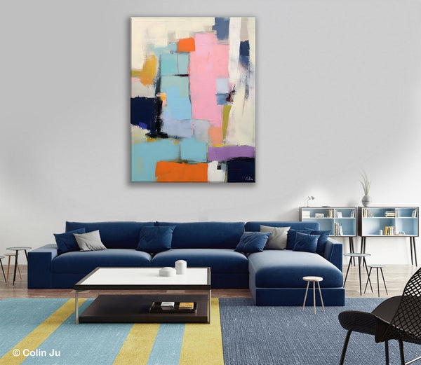 Original Canvas Art, Contemporary Acrylic Painting on Canvas, Large Wall Art Painting for Bedroom, Oversized Modern Abstract Wall Paintings-ArtWorkCrafts.com