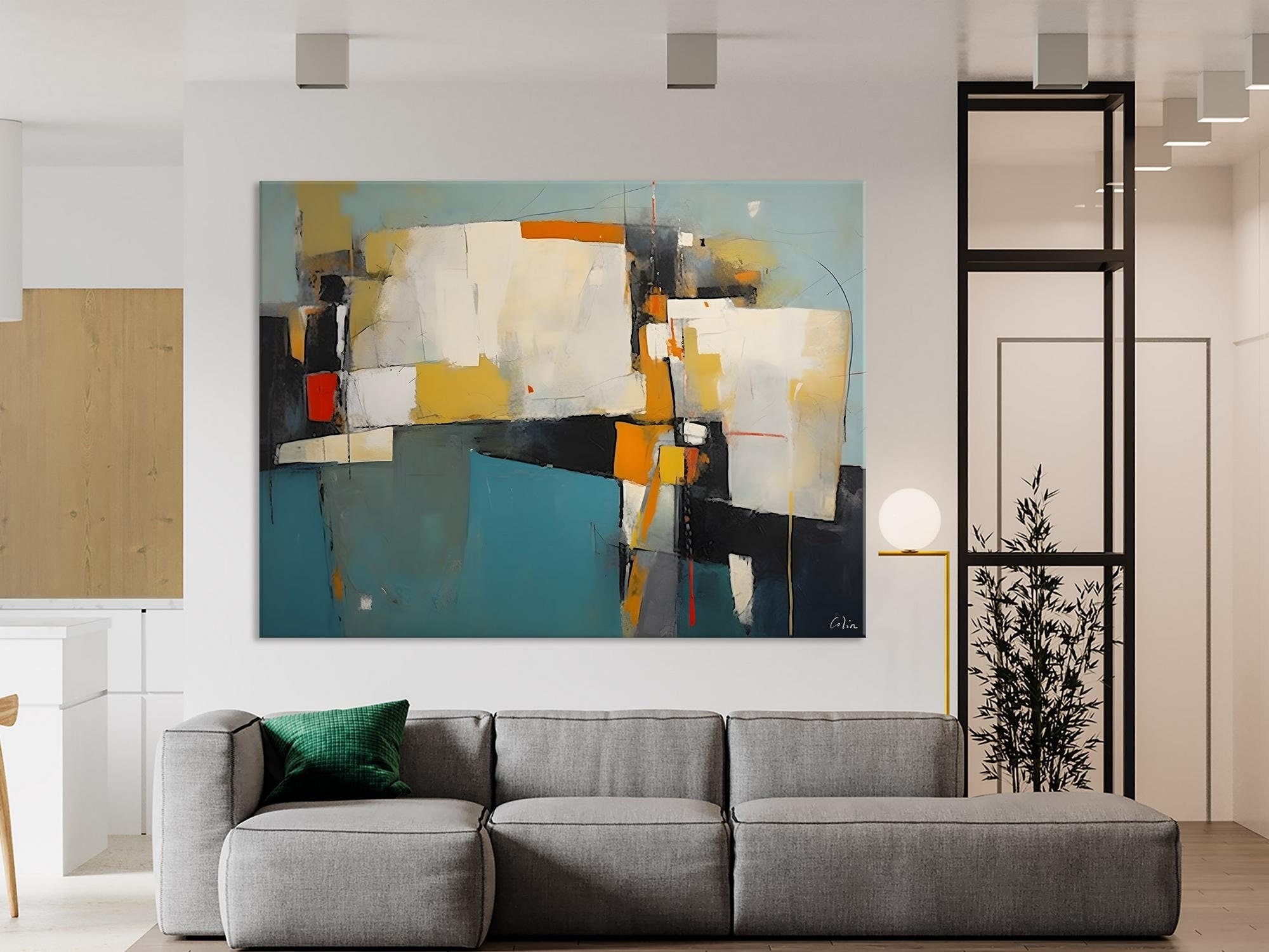 Hand Painted Canvas Art, Large Wall Art Ideas for Living Room, Oversized Canvas Paintings, Original Abstract Art, Contemporary Acrylic Art-ArtWorkCrafts.com