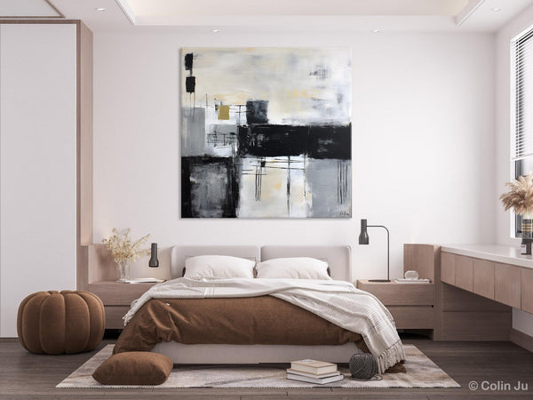 Contemporary Canvas Art for Bedroom, Modern Acrylic Artwork, Original Modern Paintings, Heavy Texture Canvas Art, Large Abstract Paintings-ArtWorkCrafts.com