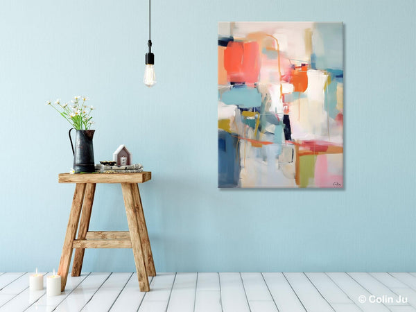 Large Wall Art Painting for Bedroom, Original Canvas Art, Contemporary Acrylic Painting on Canvas, Oversized Modern Abstract Wall Paintings-ArtWorkCrafts.com