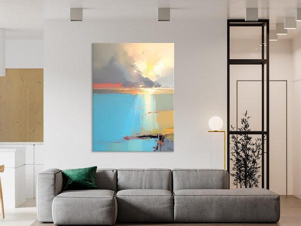 Contemporary Acrylic Painting on Canvas, Large Original Artwork, Large Landscape Paintings for Living Room, Modern Canvas Art Paintings-ArtWorkCrafts.com