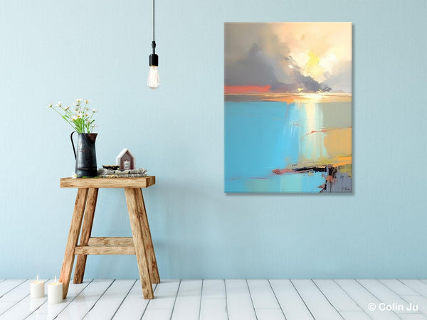 Contemporary Acrylic Painting on Canvas, Large Original Artwork, Large Landscape Paintings for Living Room, Modern Canvas Art Paintings-ArtWorkCrafts.com