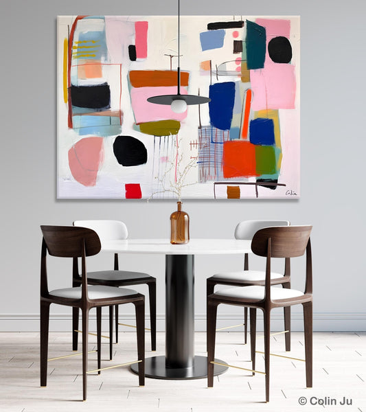Contemporary Acrylic Painting on Canvas, Original Canvas Art, Large Wall Art Painting for Bedroom, Oversized Modern Abstract Wall Paintings-ArtWorkCrafts.com