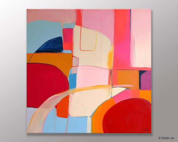 Modern Acrylic Artwork, Simple Canvas Paintings, Large Abstract Painting for Dining Room, Contemporary Canvas Art, Original Modern Wall Art-ArtWorkCrafts.com