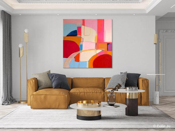 Modern Acrylic Artwork, Simple Canvas Paintings, Large Abstract Painting for Dining Room, Contemporary Canvas Art, Original Modern Wall Art-ArtWorkCrafts.com