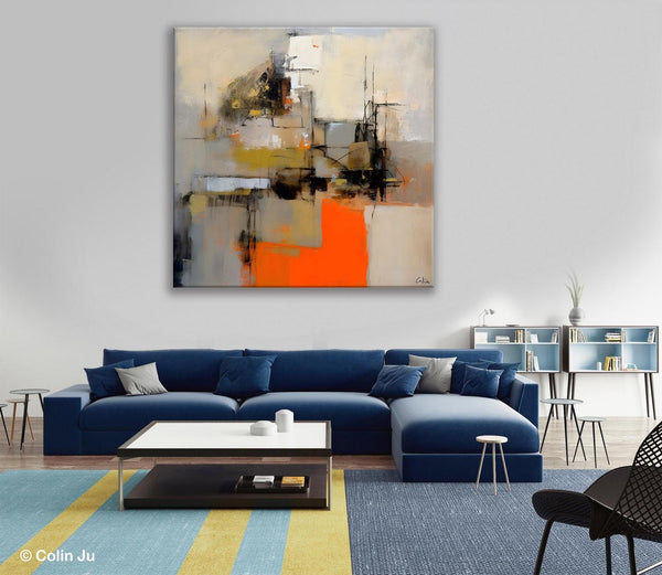 Large Abstract Art for Bedroom, Original Abstract Wall Art, Simple Modern Acrylic Artwork, Modern Canvas Paintings, Contemporary Canvas Art-ArtWorkCrafts.com