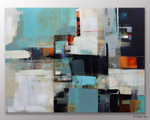 Extra Large Paintings for Dining Room, Abstract Wall Paintings, Hand Painted Canvas Art, Original Artowrk, Contemporary Wall Art Paintings-ArtWorkCrafts.com