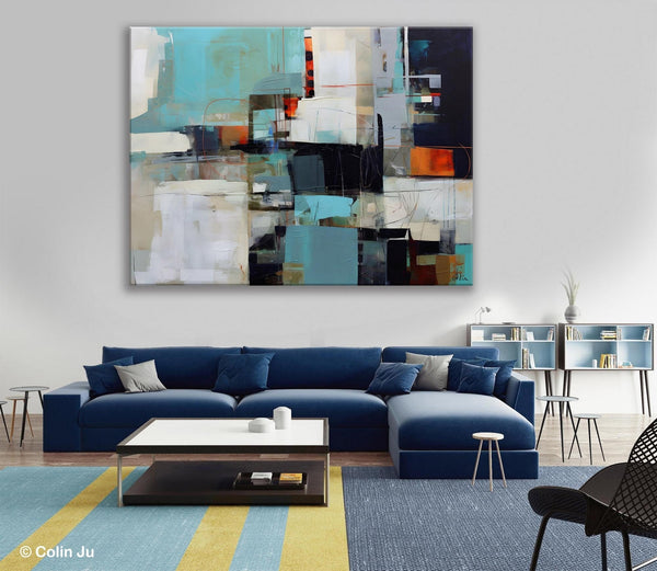 Extra Large Paintings for Dining Room, Abstract Wall Paintings, Hand Painted Canvas Art, Original Artowrk, Contemporary Wall Art Paintings-ArtWorkCrafts.com