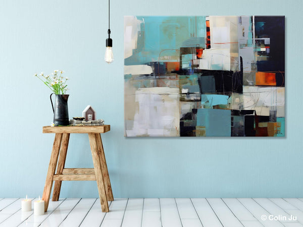 Extra Large Paintings for Dining Room, Abstract Wall Paintings, Hand Painted Canvas Art, Original Artowrk, Contemporary Wall Art Paintings-ArtWorkCrafts.com