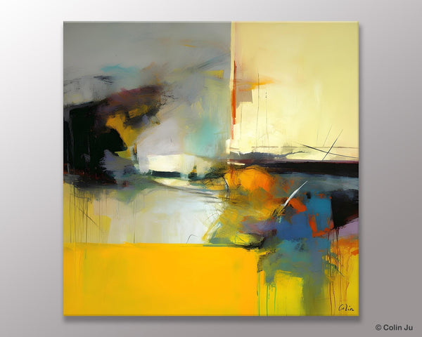 Simple Modern Acrylic Artwork, Modern Canvas Paintings, Large Abstract Art for Bedroom, Original Abstract Wall Art, Contemporary Canvas Art-ArtWorkCrafts.com