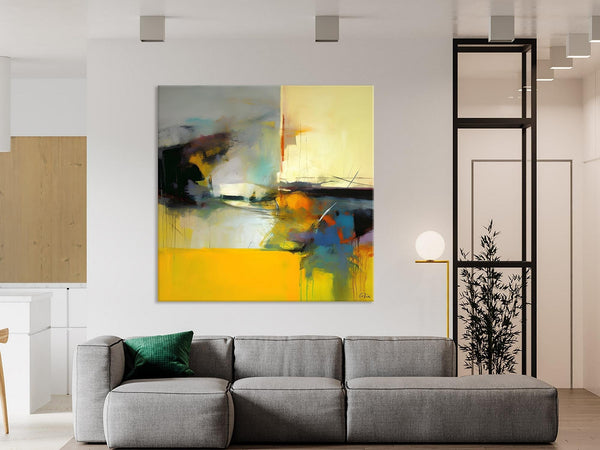 Simple Modern Acrylic Artwork, Modern Canvas Paintings, Large Abstract Art for Bedroom, Original Abstract Wall Art, Contemporary Canvas Art-ArtWorkCrafts.com